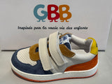 Chaussures basses GBB Lover 27573AN320 blanc jeans orange