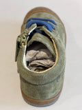 Bottines Naturino cocoon zip nubuck vert bleu