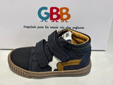 Bottines GBB Manuel marine ocre étoile blanche