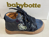 Bottines Babybotte Anto 9066B002 Marine vernis cœurs