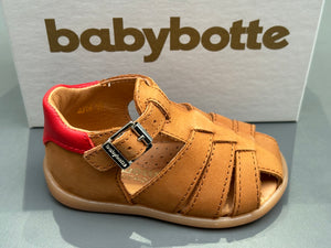 Sandalettes babybotte 4018B038 Gimmy nabuk cognac