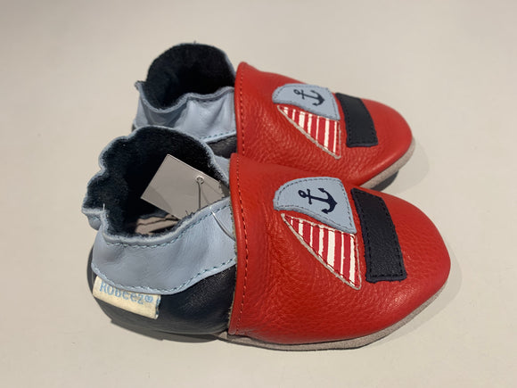Chaussons Robeez French boat rouge marine