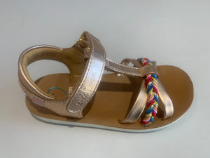 Sandalettes Shoo pom Goa Salomé copper multi platine