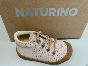 Bottines naturino cocoon suede dotted pink