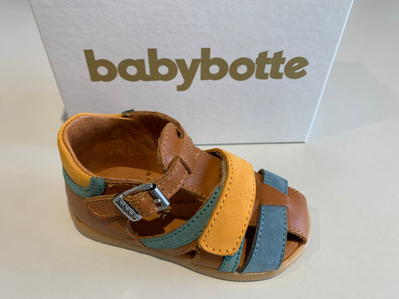 Sandalettes babybotte goupix cognac
