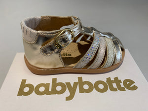 Sandalettes Babybotte guppy lamine platine