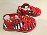 Sandalettes méduse rouge