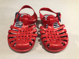 Sandalettes méduse rouge